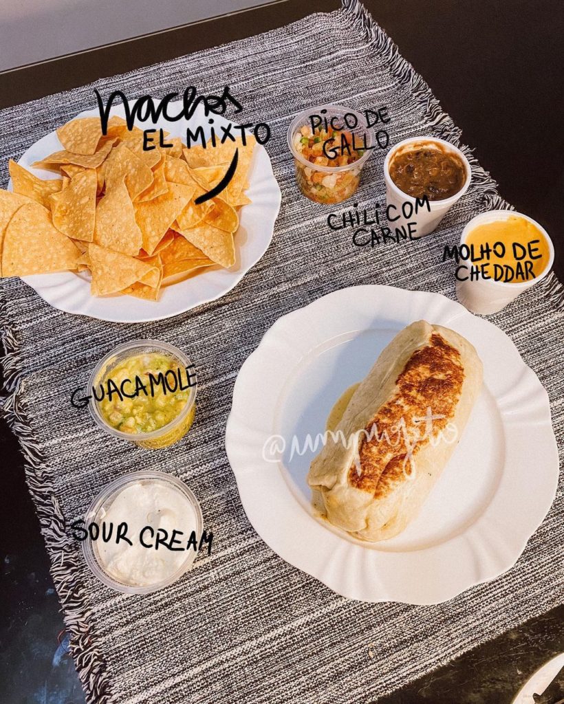 rancho casa mexicana nachos e burrito
